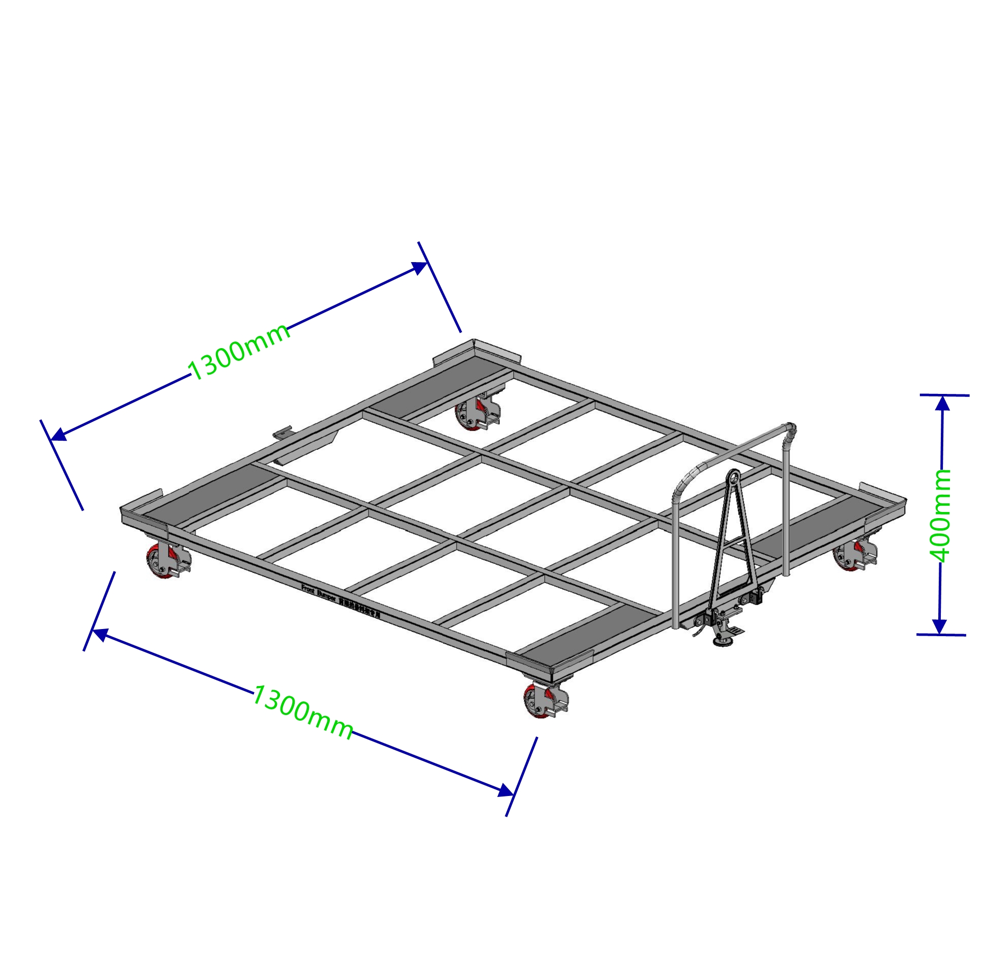 Heavy Equipment Manufacturers - Customizable four-wheel heavy-duty trailer/trolley with original