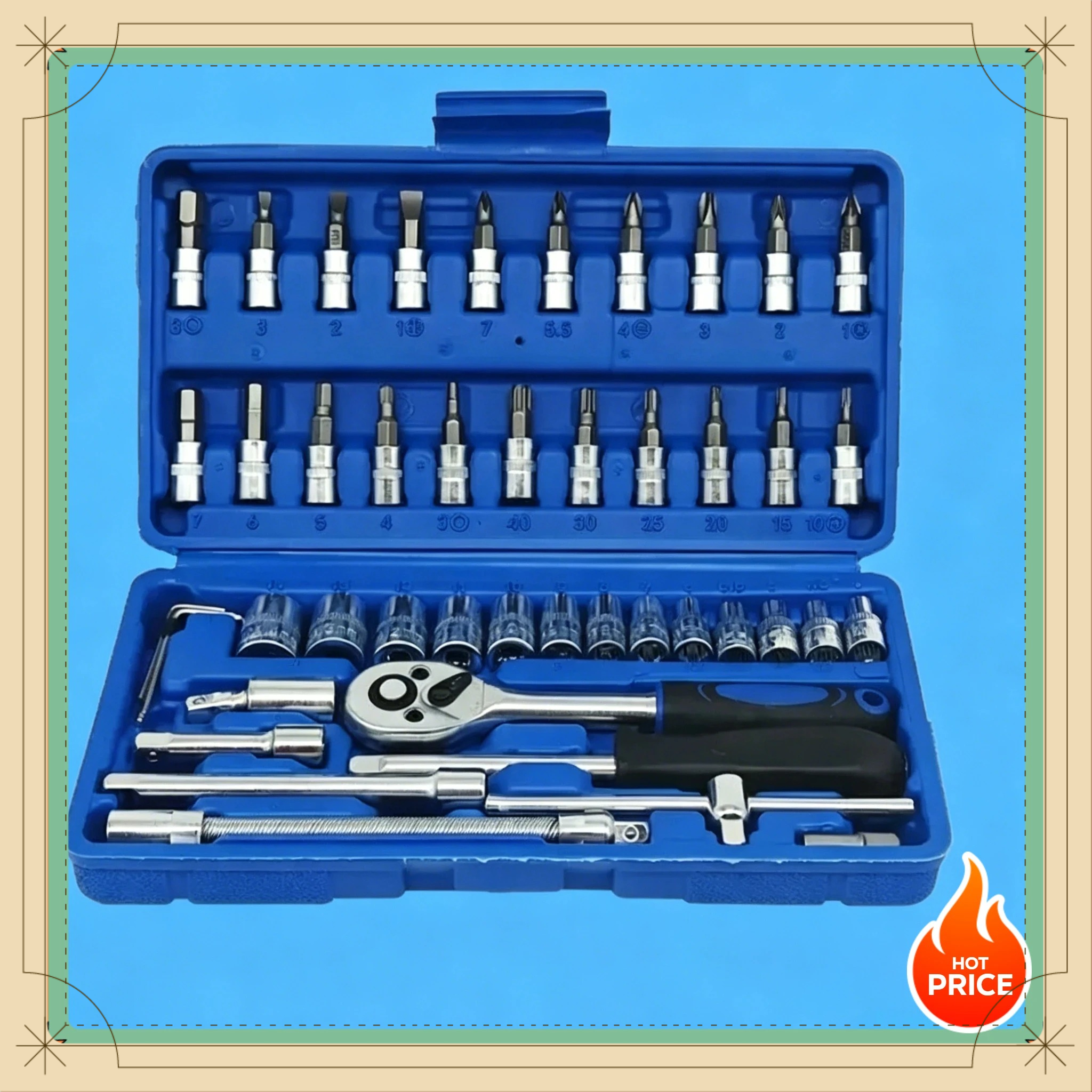 Heavy Equipment Supplies - 46-in-1 Heavy Duty Automotive Socket Wrench