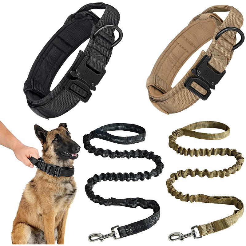 Heavy Equipment Cat - Tactical Dog Collar Leash Set Heavy-duty