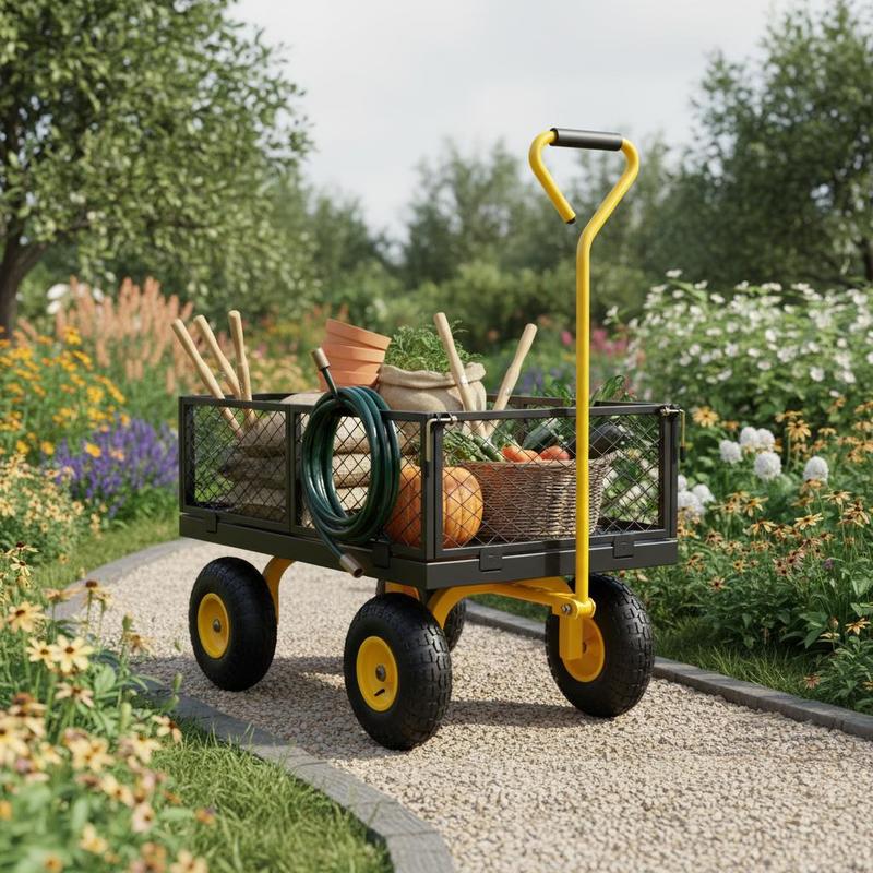 Steel Garden Cart 900 Lbs For  – Heavy Equipment Working Bewertung und Preis