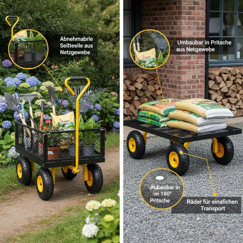 Steel Garden Cart 900 Lbs For  – Heavy Equipment Working Bewertung und Preis
