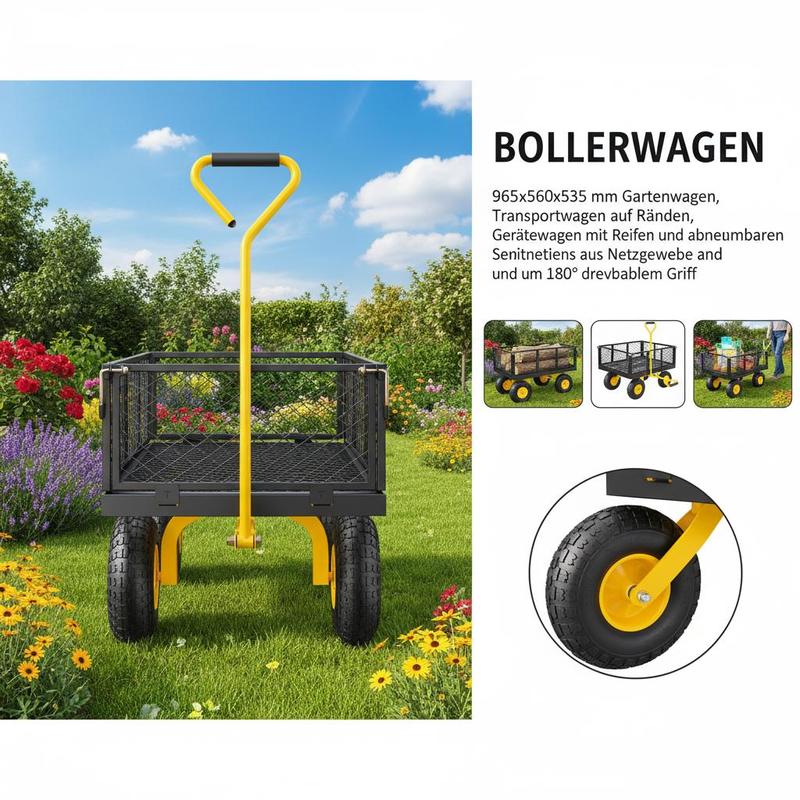 Steel Garden Cart 900 Lbs For  – Heavy Equipment Working Bewertung und Preis