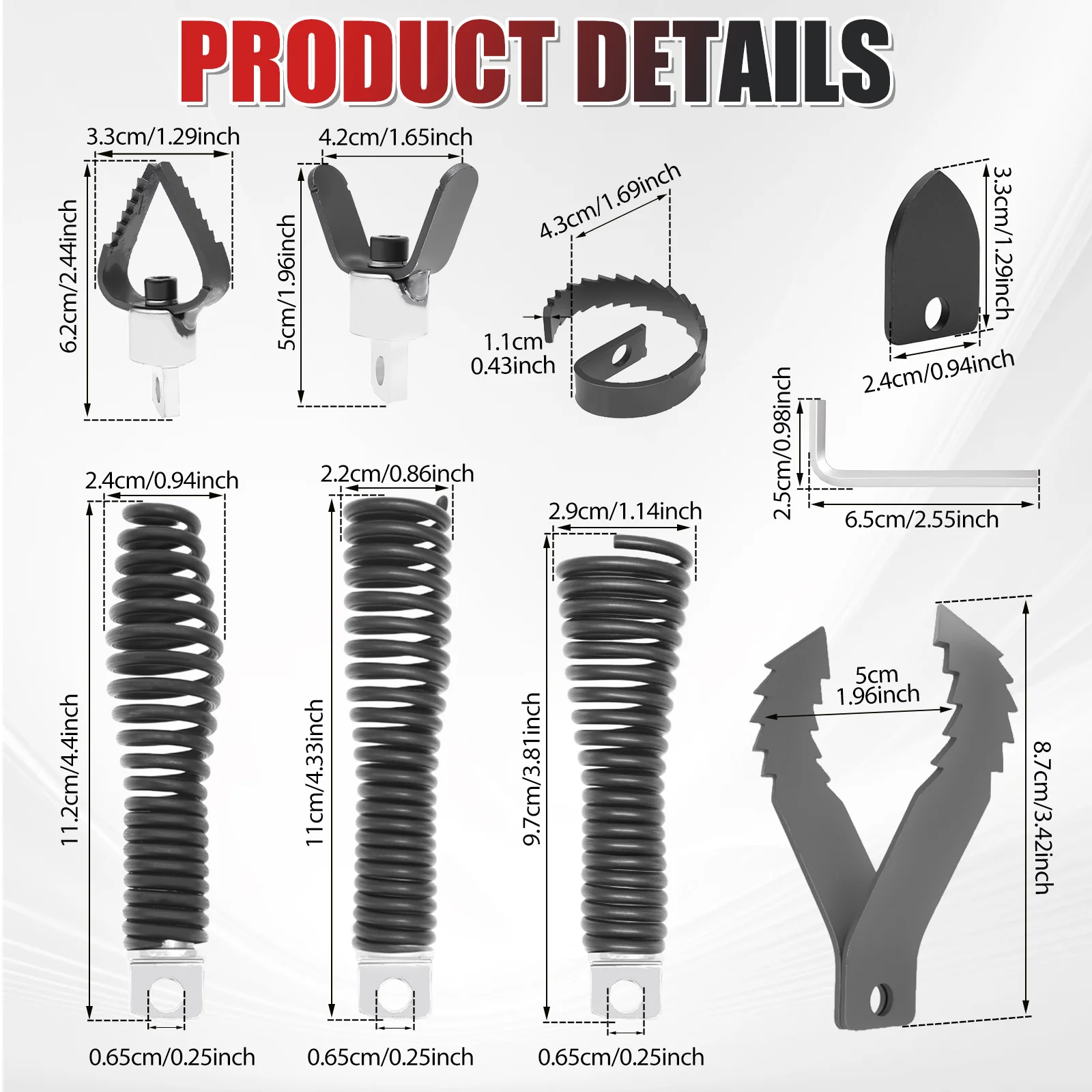 8Pcs Drain Snake Drill Attachm – Auger Drill Attachment Bewertung und Preis