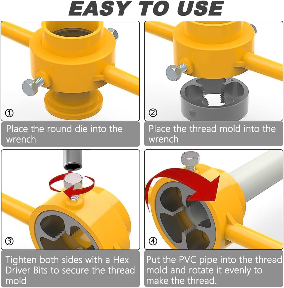 6pcs PVC Plastic Water Pipe Th – Pipe Threading Machine Bewertung und Preis