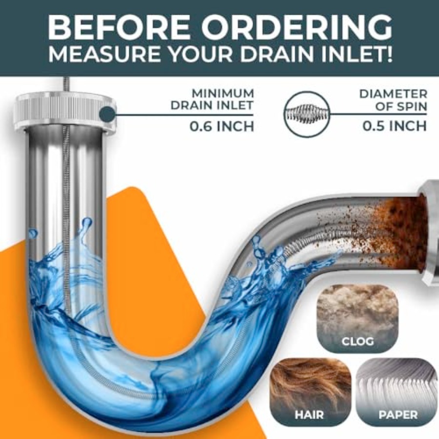 【Spot goods】drain snake [50FT] – Auger Drill Attachment Bewertung und Preis
