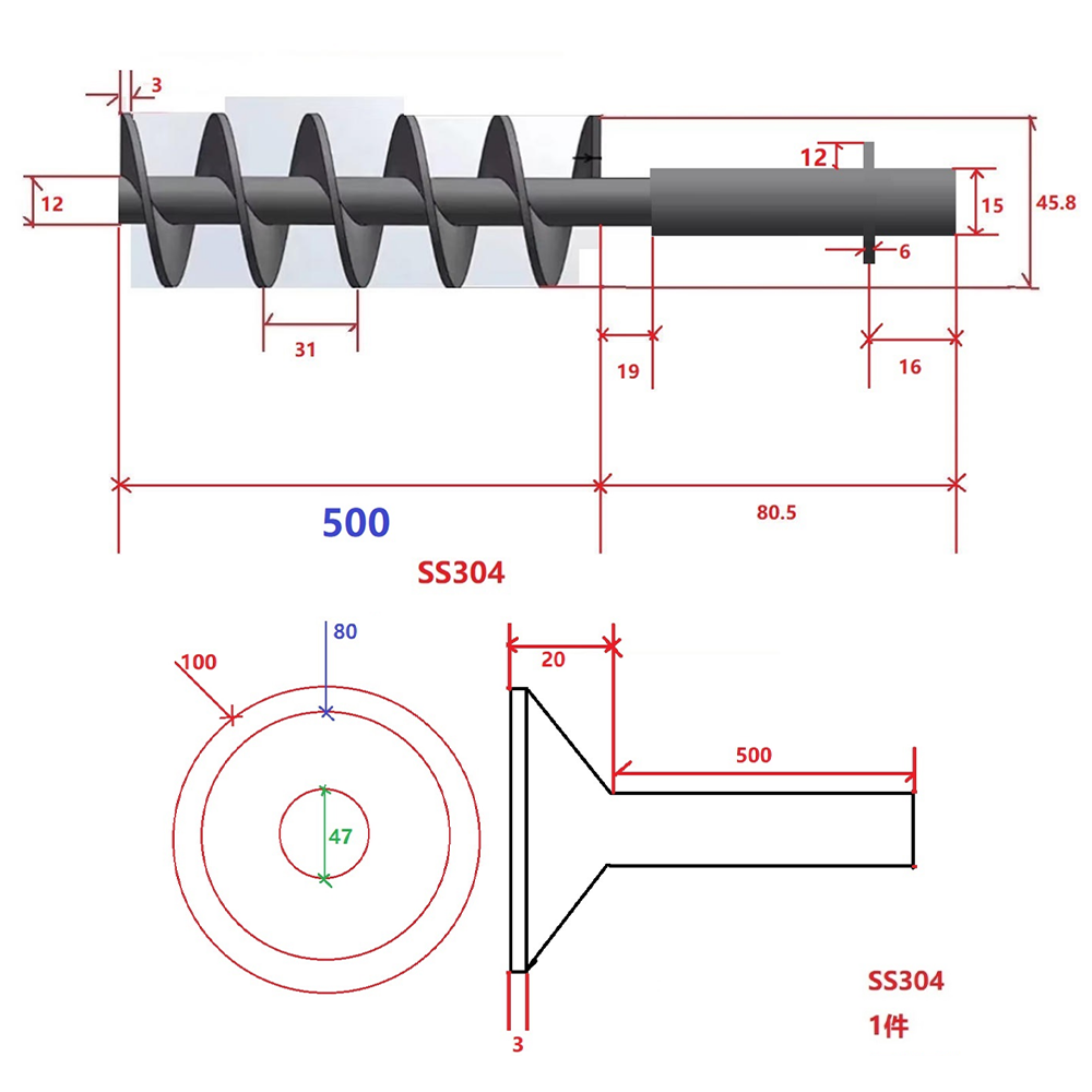 Customized Auger Drill Bit Att – Auger Drill Attachment Bewertung und Preis